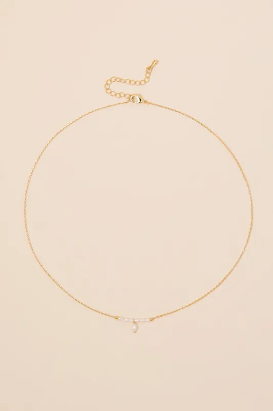 Kyrie 14KT Gold Pearl Necklace made by Lulus