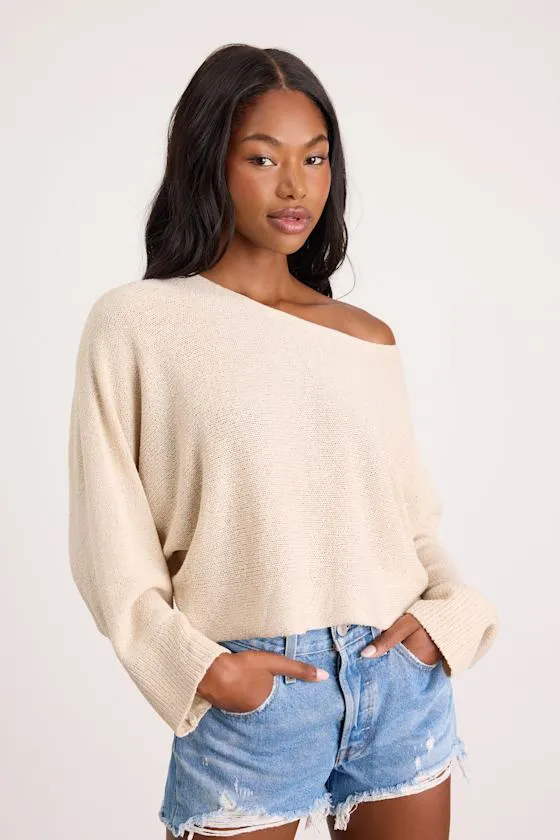Jaylin Cream Boat Neck Pullover Sweater sold by Lulus product image thumbnail 2