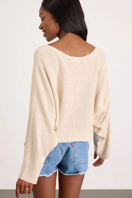 Jaylin Cream Boat Neck Pullover Sweater sold by Lulus product image thumbnail 3
