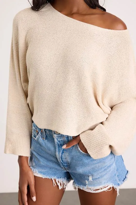 Jaylin Cream Boat Neck Pullover Sweater sold by Lulus product image thumbnail 4