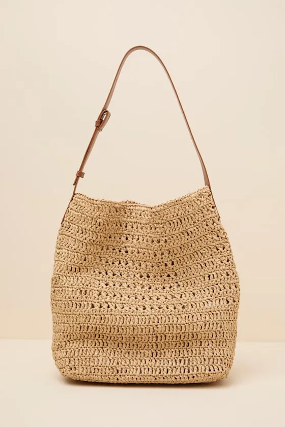 Naomi Tan Woven Raffia Shoulder Bag sold by Lulus product image thumbnail 2