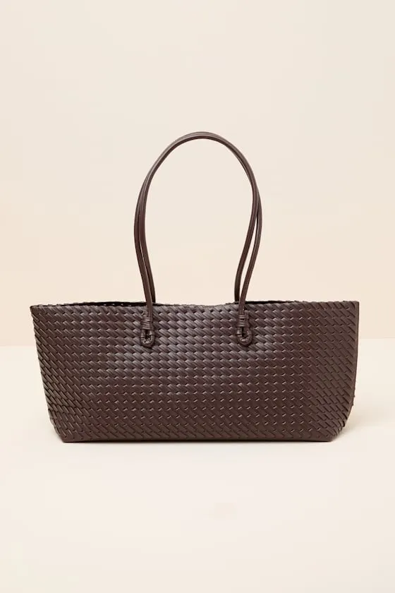 Amaris Brown Woven Tote Bag sold by Lulus product image thumbnail 2