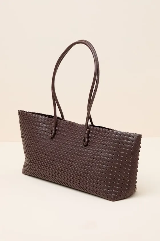 Amaris Brown Woven Tote Bag sold by Lulus product image thumbnail 4