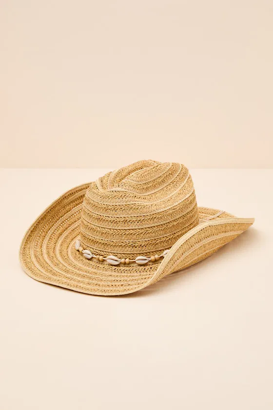 Sundae Natural Stripe Woven Cowboy Hat sold by Lulus product image thumbnail 3
