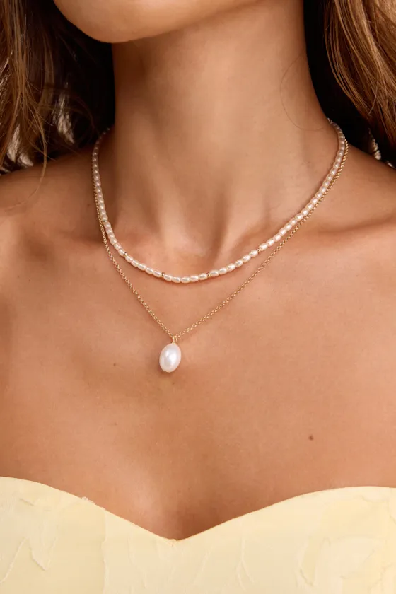 Pacific Pearl 14KT Gold Layered Necklace sold by Lulus product image thumbnail 3