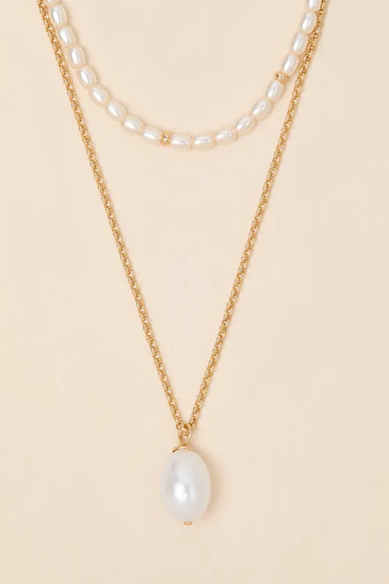Pacific Pearl 14KT Gold Layered Necklace sold by Lulus product image thumbnail 4