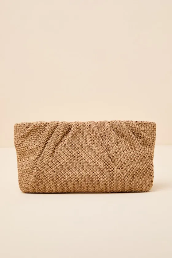 Palomaa Natural Raffia Crossbody Clutch sold by Lulus