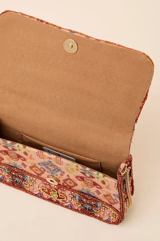 Itzel Multi Boho Print Beaded Crossbody Bag sold by Lulus product image thumbnail 4