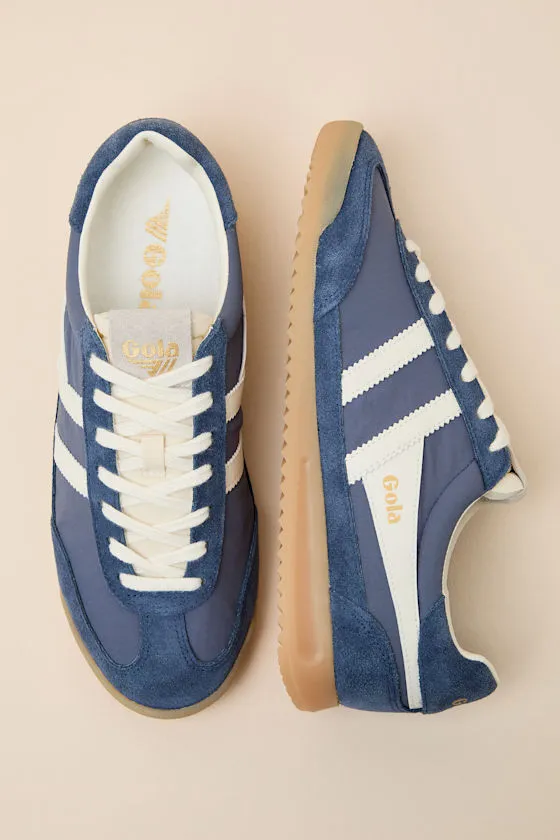 Firefly Moonlight and Off White Suede Lace-Up Sneakers sold by Lulus product image thumbnail 2