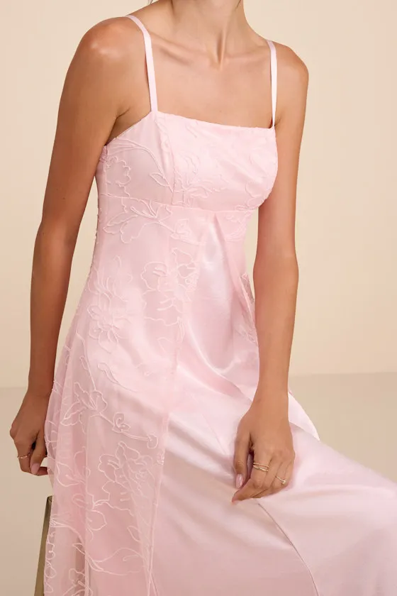 Mitzie Blush Pink Embroidered Maxi Dress sold by Lulus product image thumbnail 2
