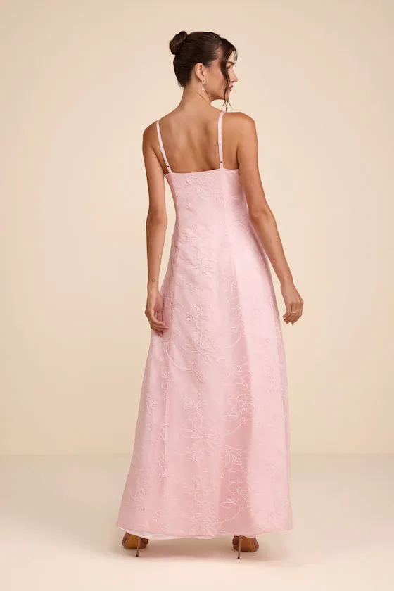 Mitzie Blush Pink Embroidered Maxi Dress sold by Lulus product image thumbnail 3