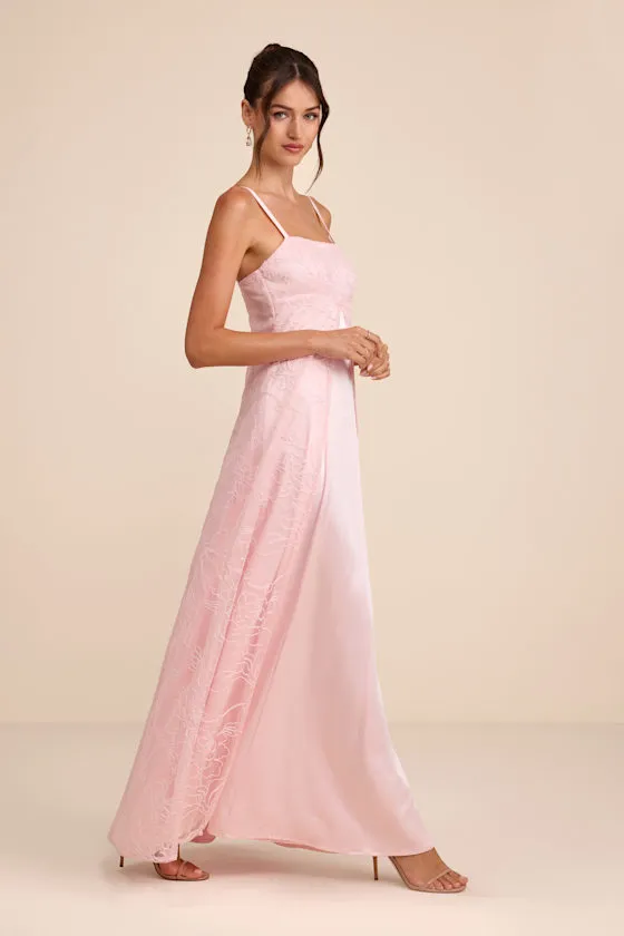 Mitzie Blush Pink Embroidered Maxi Dress sold by Lulus product image thumbnail 4