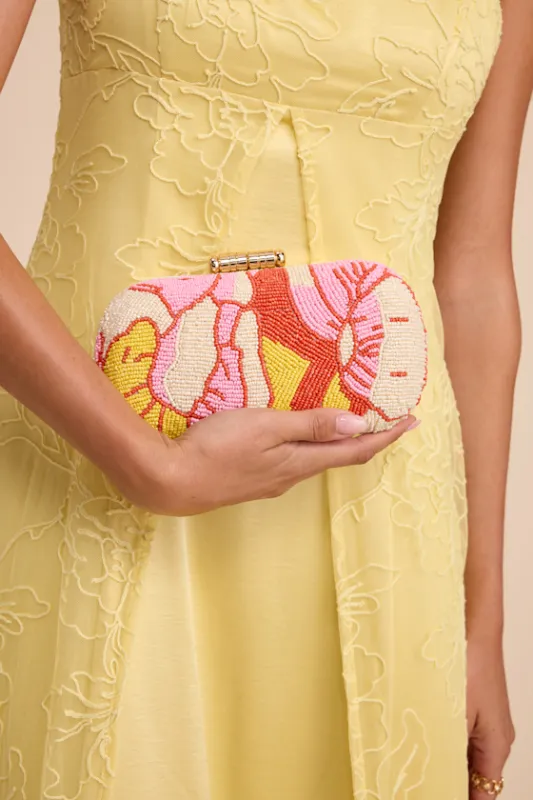 Madden Pink Multi Beaded Crossbody Clutch made by Lulus