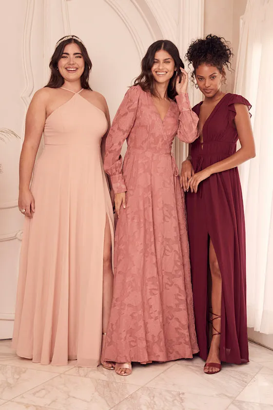 Absolutely Breathtaking Blush Pink Maxi Dress sold by Lulus product image thumbnail 2