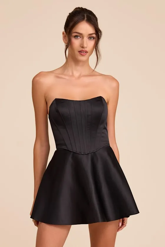 Jeyne Black Bustier Three-Piece Maxi Dress sold by Lulus product image thumbnail 3