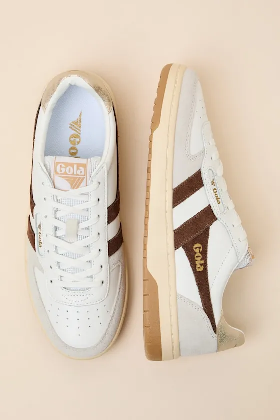 Hawk White and Dark Brown Color Block Suede Sneakers sold by Lulus product image thumbnail 2