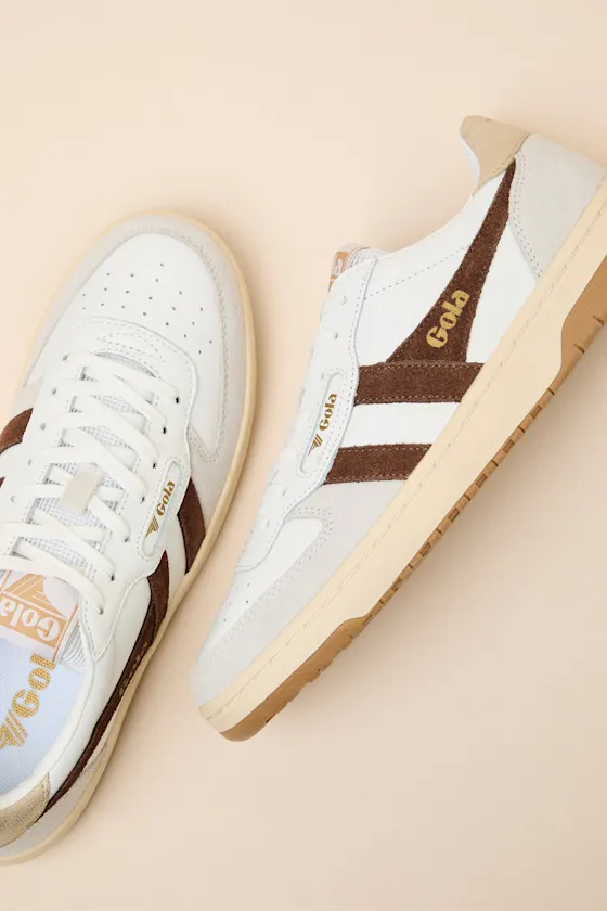 Hawk White and Dark Brown Color Block Suede Sneakers sold by Lulus product image thumbnail 3