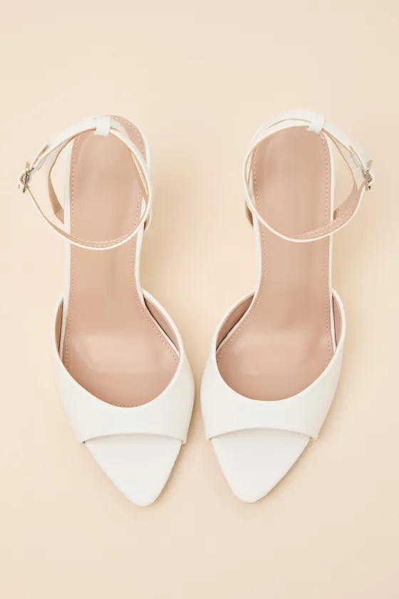 Wayla White Ankle Strap High Heel Sandals sold by Lulus product image thumbnail 2