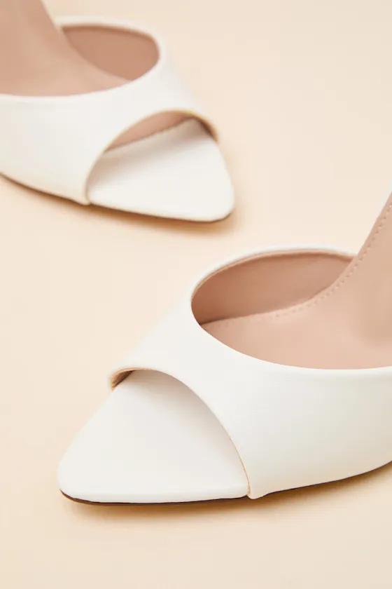 Wayla White Ankle Strap High Heel Sandals sold by Lulus product image thumbnail 4