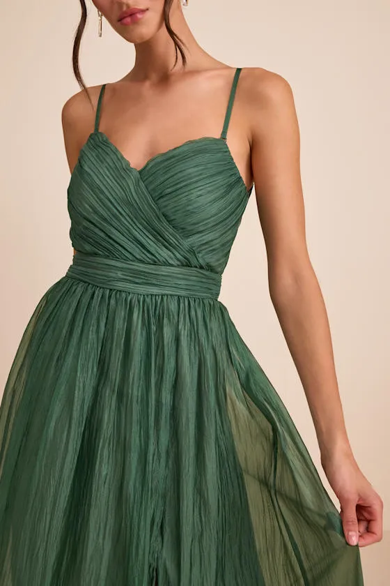 Rosalind Green Organza Strapless Maxi Dress sold by Lulus product image thumbnail 2