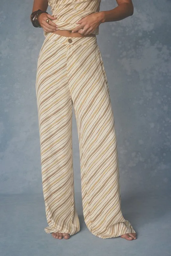 Vanna White and Brown Striped Wide-Leg Pants sold by Lulus product image thumbnail 2
