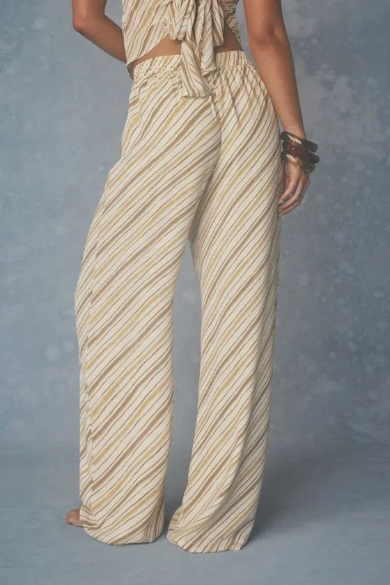 Vanna White and Brown Striped Wide-Leg Pants sold by Lulus product image thumbnail 3