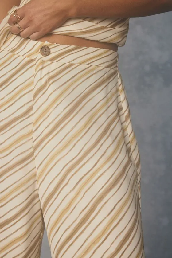 Vanna White and Brown Striped Wide-Leg Pants sold by Lulus product image thumbnail 4