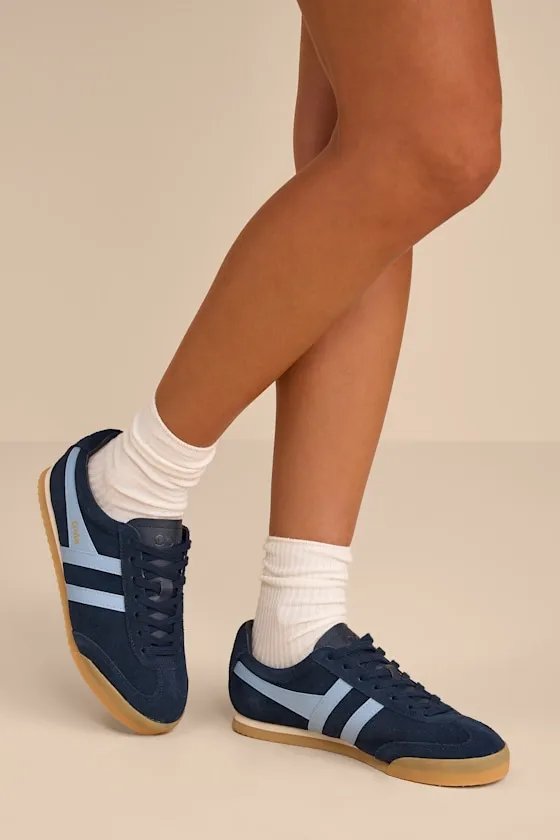 Apollo Navy and Air Suede Lace-Up Sneakers sold by Lulus product image thumbnail 2