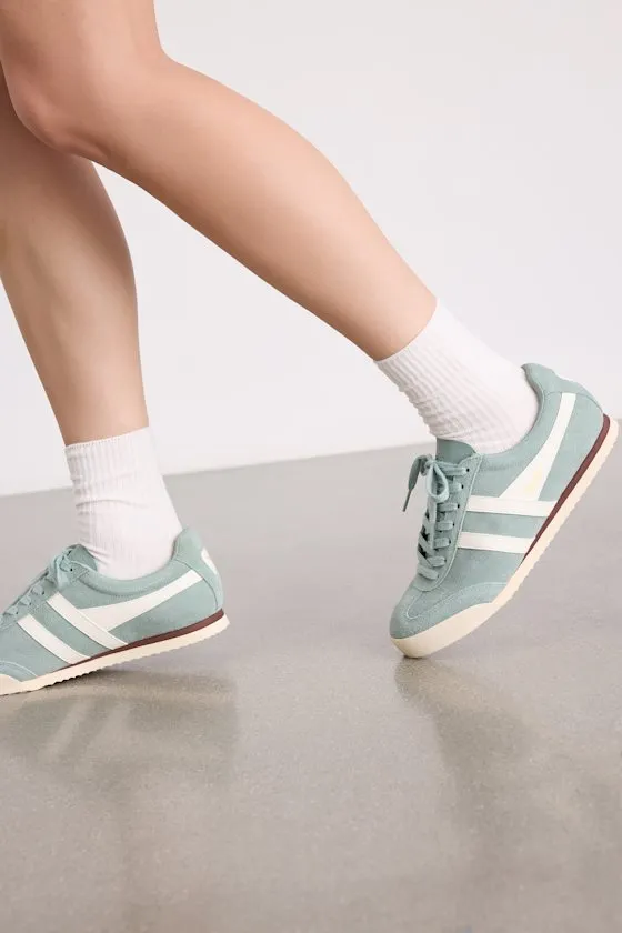 Apollo Green Mist and Off White Suede Lace-Up Sneakers sold by Lulus product image thumbnail 4