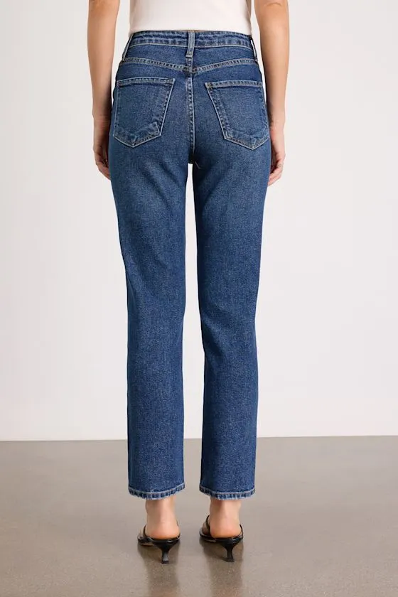 Forever a Trend Dark Wash High-Rise Mom Jeans sold by Lulus product image thumbnail 3