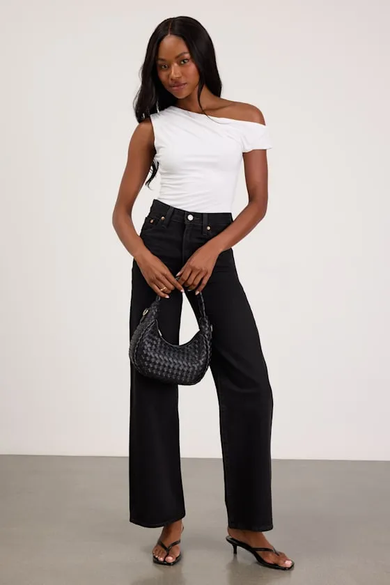 Lulah Ivory Slinky Knit Asymmetrical Bodysuit sold by Lulus product image thumbnail 3