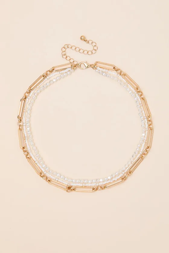 Taye Gold Layered Choker Necklace sold by Lulus product image thumbnail 2