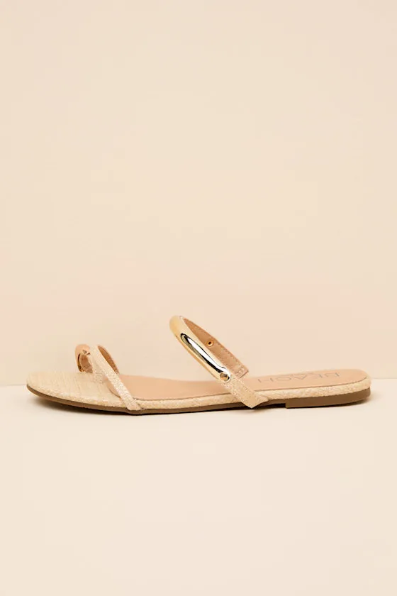 Vacay Natural Raffia Slide Sandals sold by Lulus product image thumbnail 2