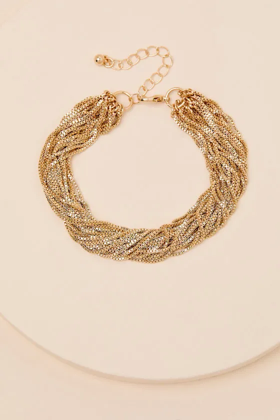 Aubrey Gold Layered Chain Bracelet sold by Lulus product image thumbnail 2
