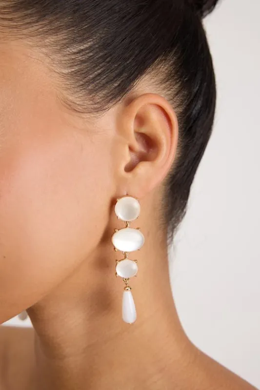 Ruiz White Beaded Drop Earrings made by Lulus