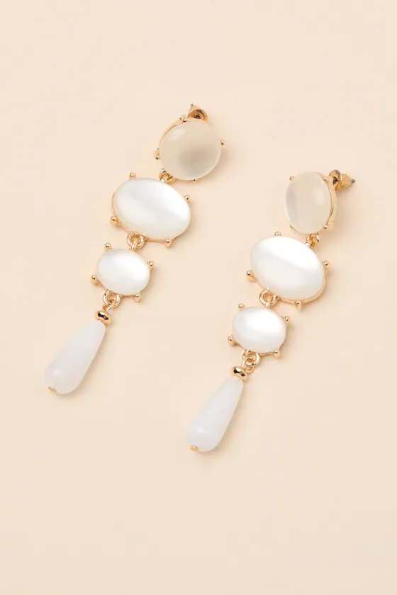 Ruiz White Beaded Drop Earrings sold by Lulus product image thumbnail 2