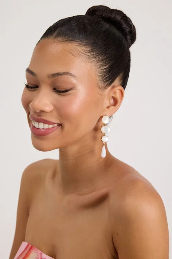 Ruiz White Beaded Drop Earrings sold by Lulus product image thumbnail 3