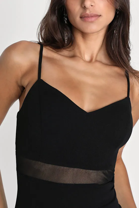 Party Aesthetic Black Mesh Sleeveless Bodycon Mini Dress sold by Lulus product image thumbnail 3