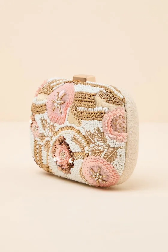 Mataleya White Beaded Sequin Crossbody Clutch sold by Lulus product image thumbnail 4
