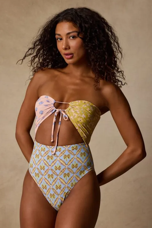 Soul Stoke Andrew Multi Print One-Piece Swimsuit made by Billabong