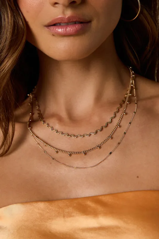 Unica Gold Layered Necklace made by Lulus