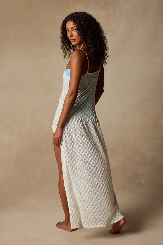 Gigi White Lace Slip Maxi Swim-Coverup Dress sold by Lulus product image thumbnail 3