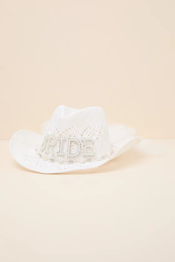 Tying the Knot White Patch Veil Western Hat sold by Lulus product image thumbnail 2