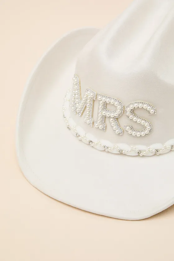 Wife of the Party White Patch Veil Western Hat sold by Lulus product image thumbnail 2