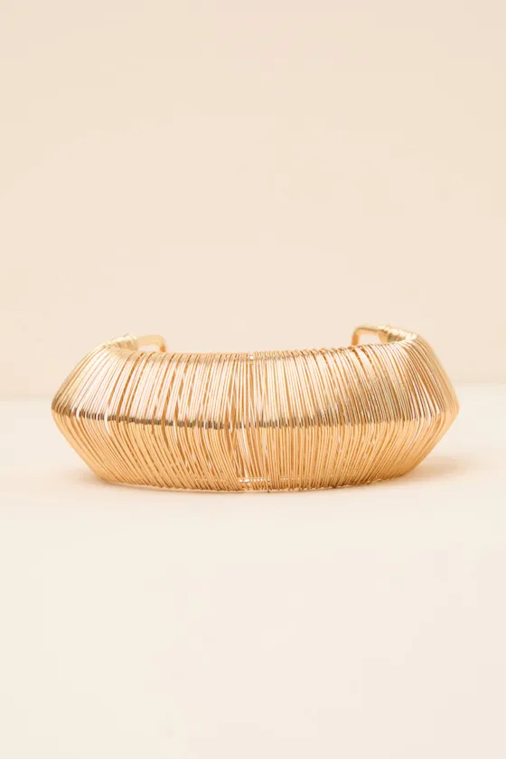 Blanche Gold Chunky Cuff Bracelet sold by Lulus product image thumbnail 3