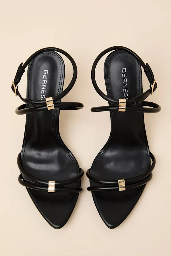 Baila Black Ankle Strap High Heel Sandals sold by Lulus product image thumbnail 2