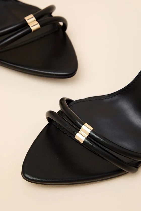 Baila Black Ankle Strap High Heel Sandals sold by Lulus product image thumbnail 3