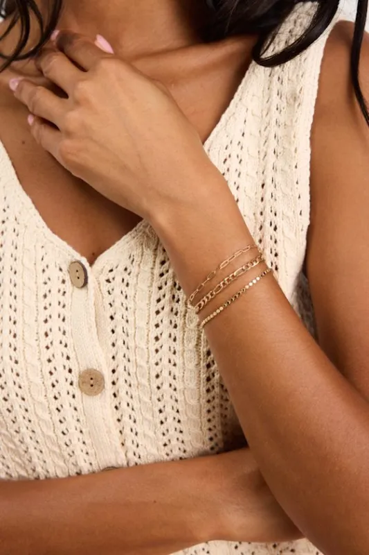 Leland Gold Six-Piece Bracelet Set made by Lulus