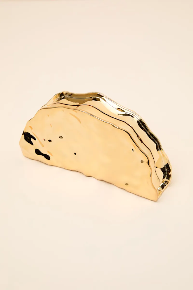Stena Gold Textured Hard Case Clutch sold by Lulus product image thumbnail 2