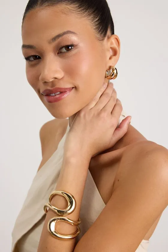 Cade Gold Wrap Cuff Bracelet sold by Lulus